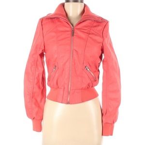 NWT Bomber style faux leather jacket